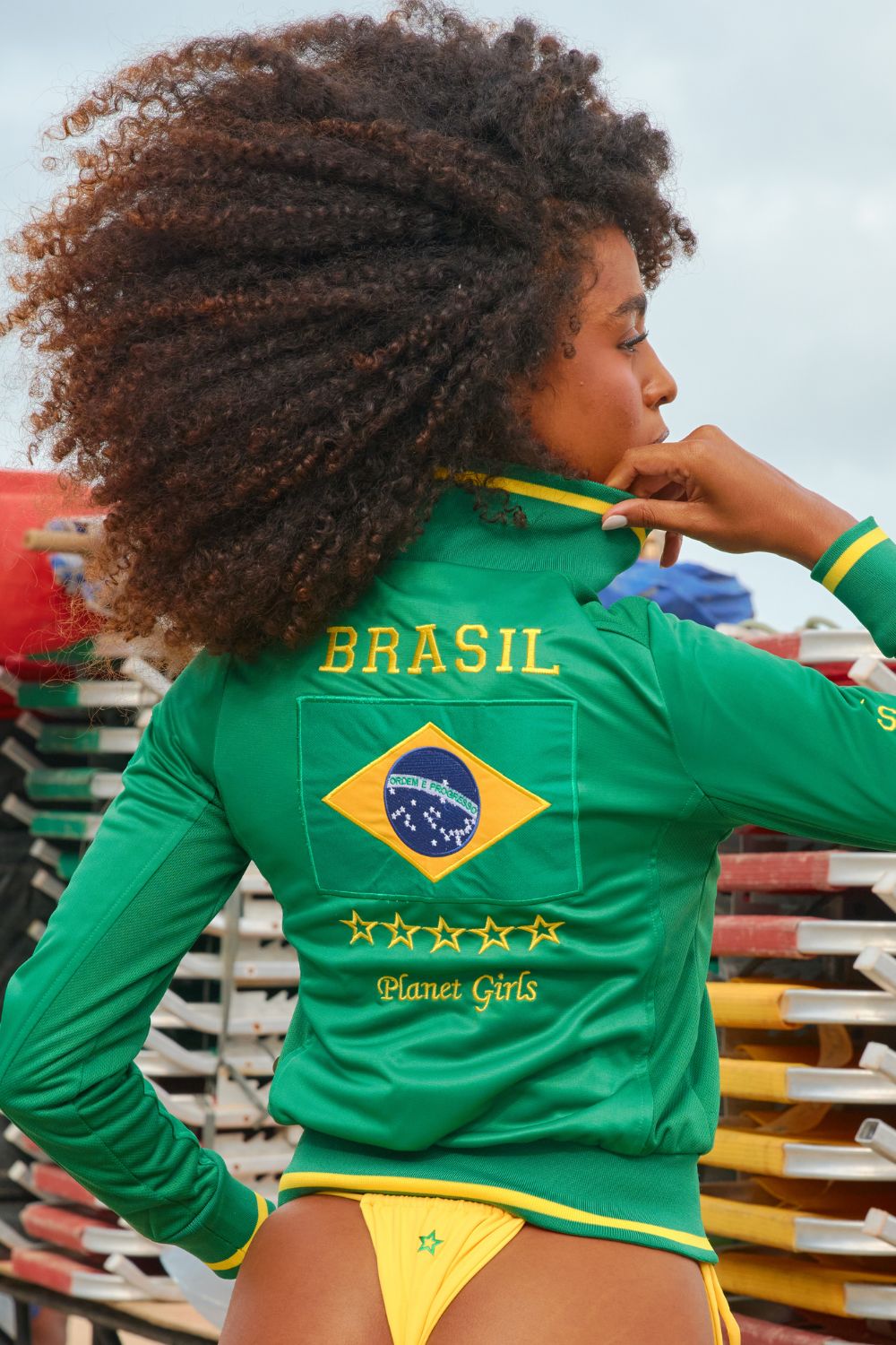 Jaqueta World Cup 2026 Brasil Planet Girls Verde